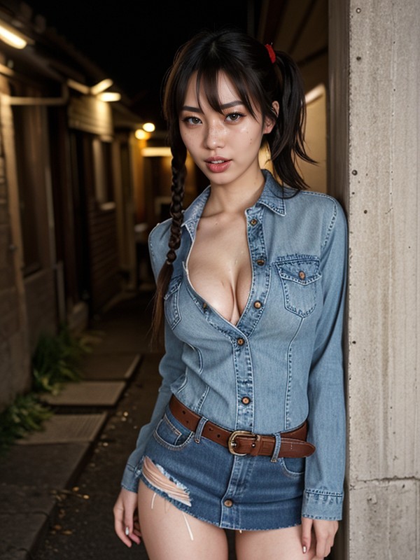 Ahegao, Thong, Rear View AI Porn