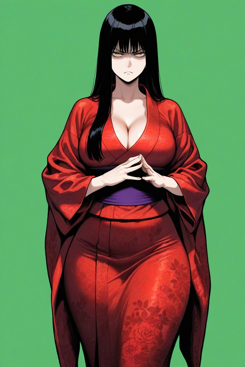Smooth Contours, Amber Eyes, Asian Woman From Mha Hentai AI Porn