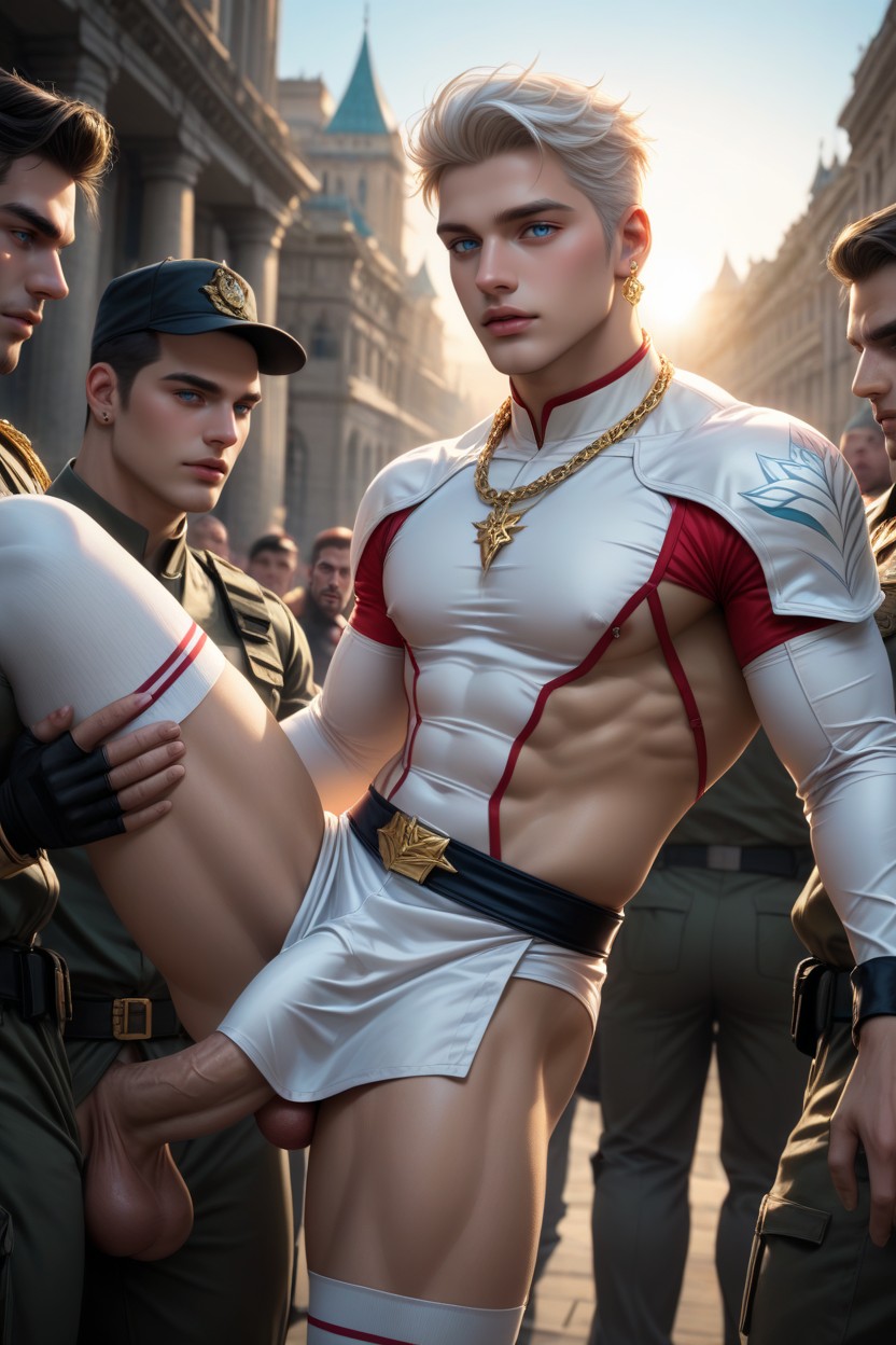 Men Watching, Cumshot In The Ass, Armure Porno IA Gay