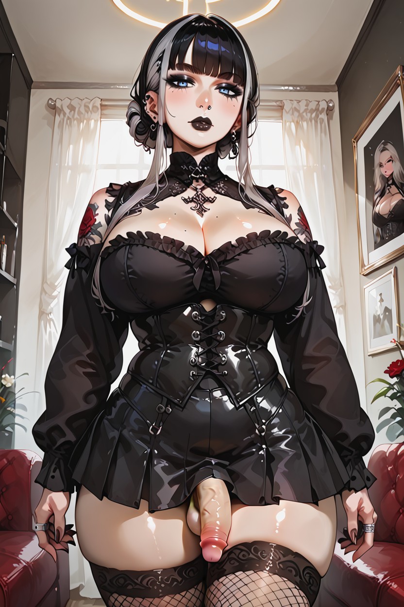 Tall Mature Goth With Pale White Skin, Plano Corto, Blue Eyes Porno shemale IA