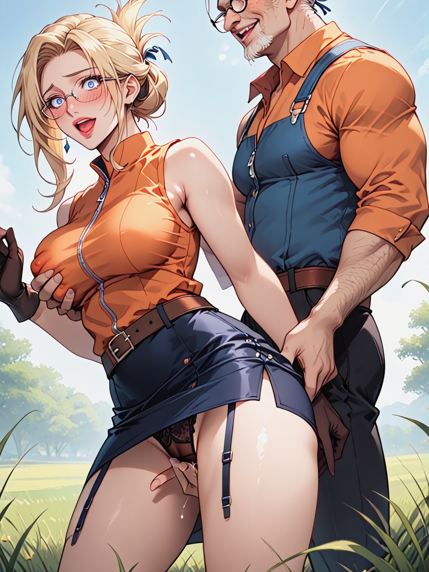 Glasses, Lined Eyes, Close Up Hentai AI Porn