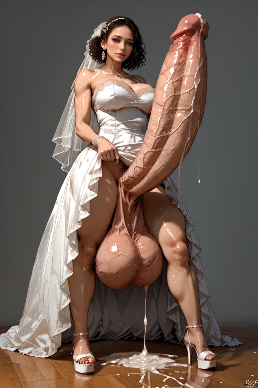 Curly Hair, Hyper Cock Growth, Lifting Dress Porno shemale IA