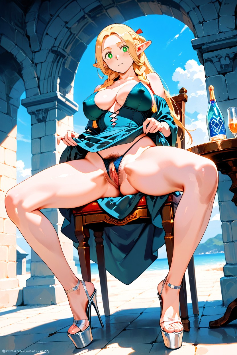 From An Angle, Looking At Viewer, M-spreading Legs Hentai AI Porn