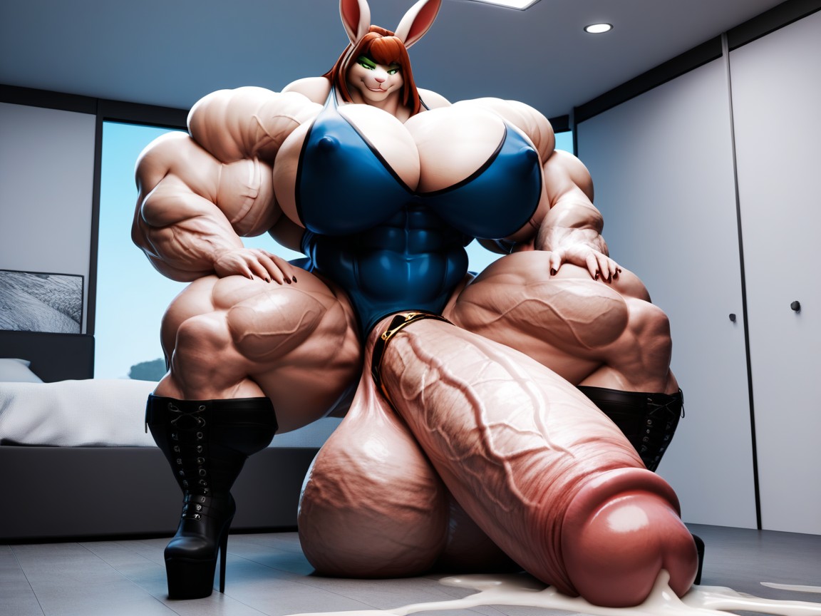 Lapin, Hyper Massive Penis, Growth Porno IA Furry