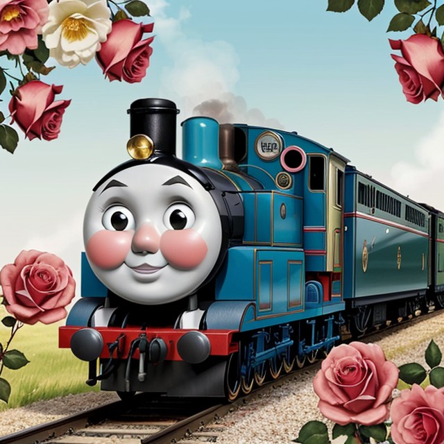 Classic Comic Artstyle, Exaggeratedly Handsome Thomas, Comic About Thomas & Friends AI Porn