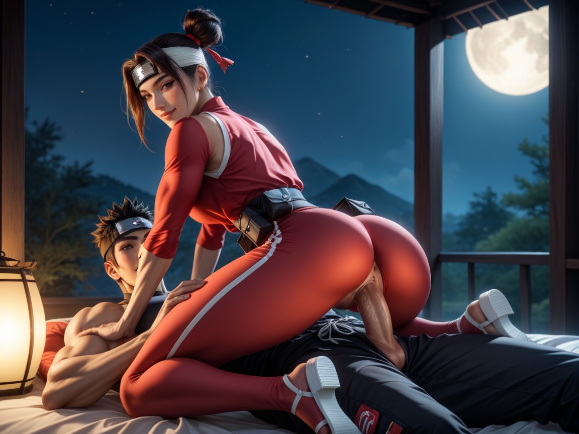 Night, Athletic Kunoichi With Fair Skin, Amazon Sex Position AI Porn