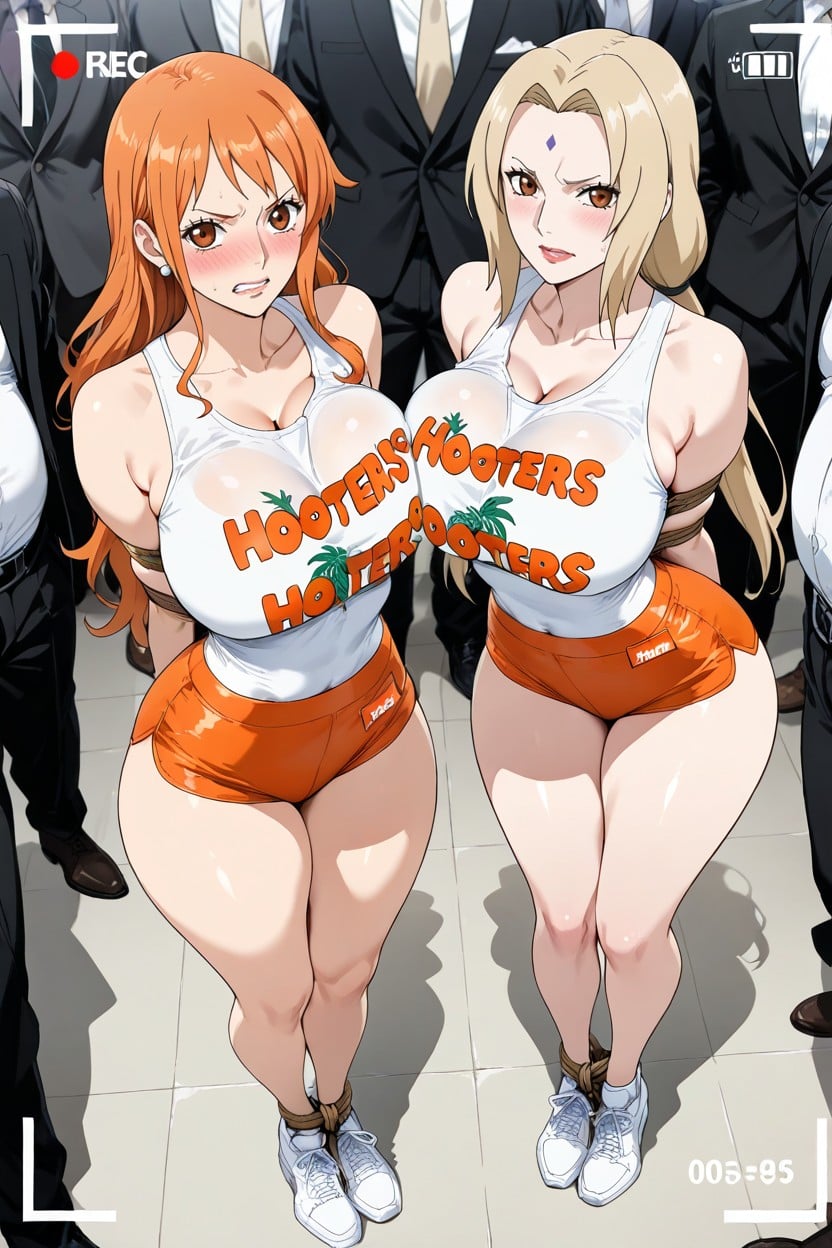 Duo, Hourglass Figure, Embarrassed Hentai AI Porn