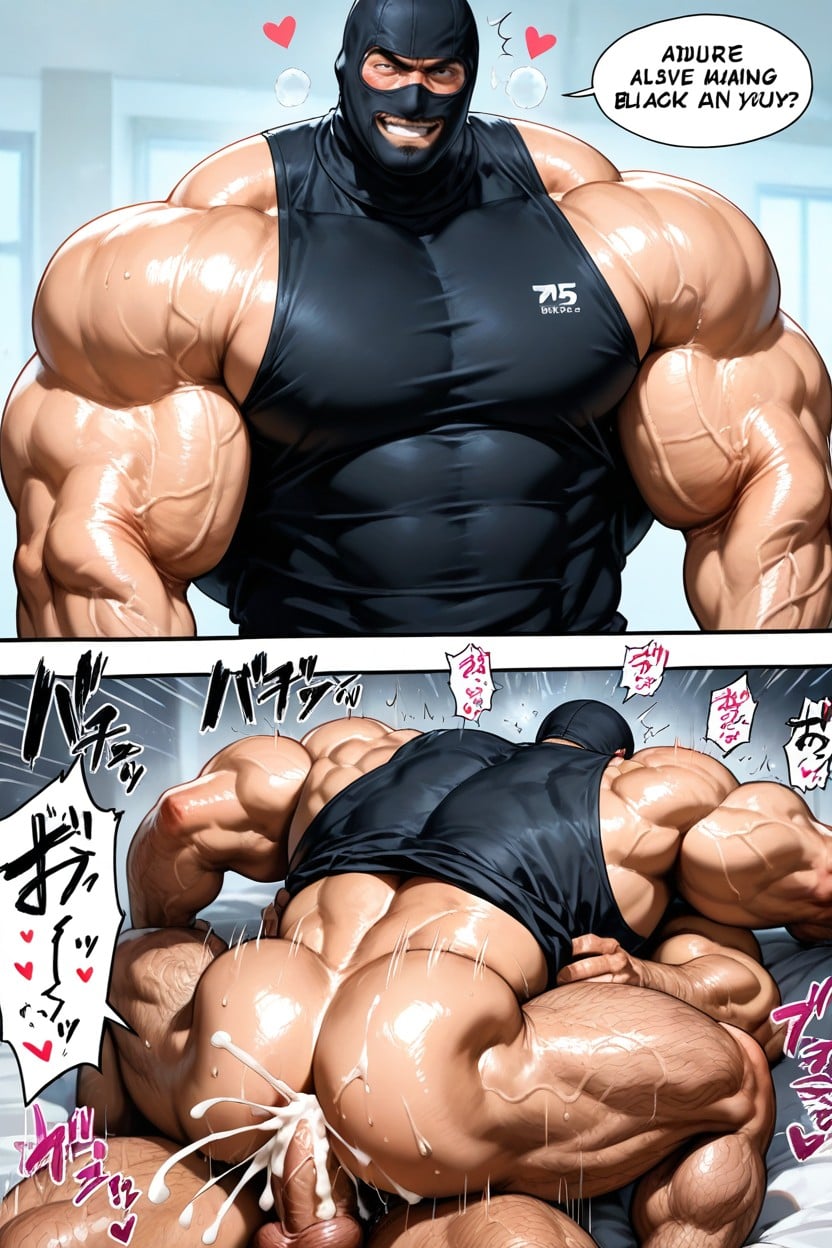 Expresión Arrogante, Sleeveless T-shirt, Bara Manga Porno gay IA