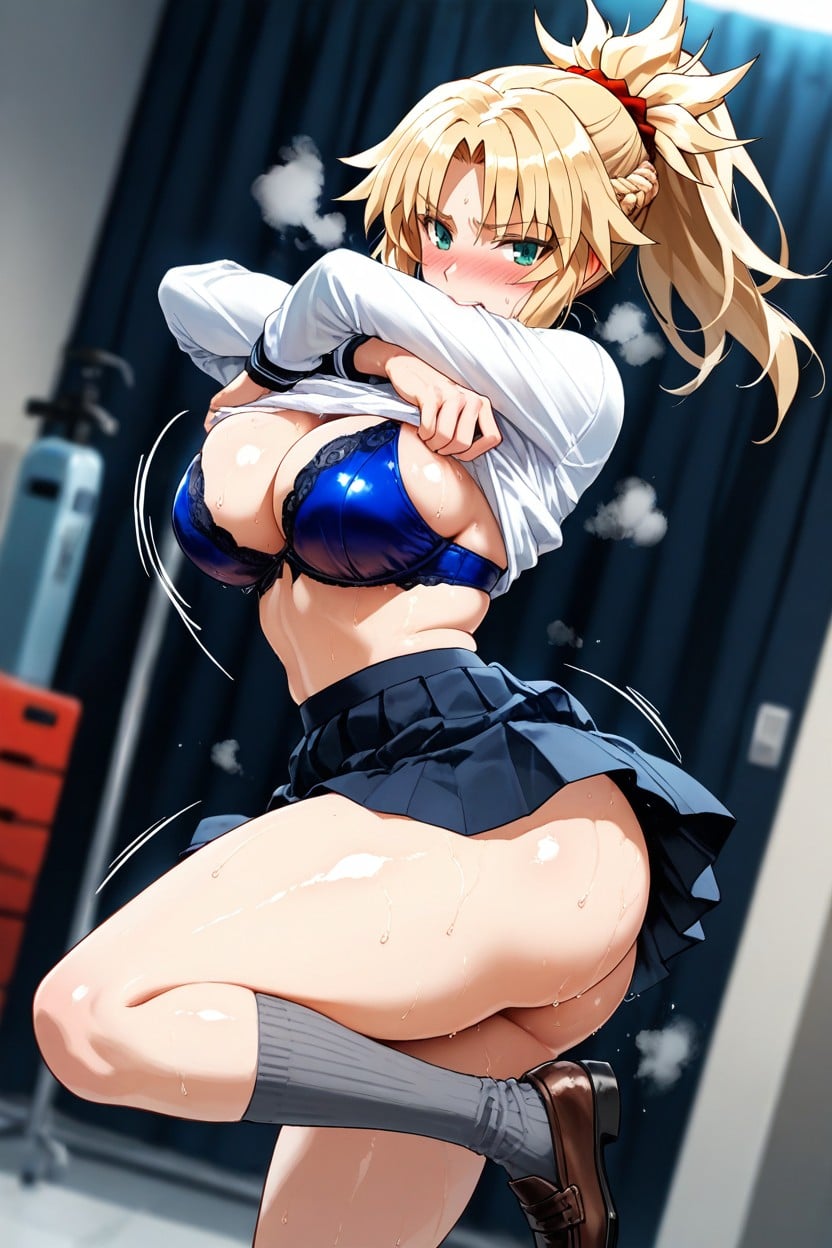Shy Expression, Big Rounded Ass, Medium Breast Hentai AI Porn