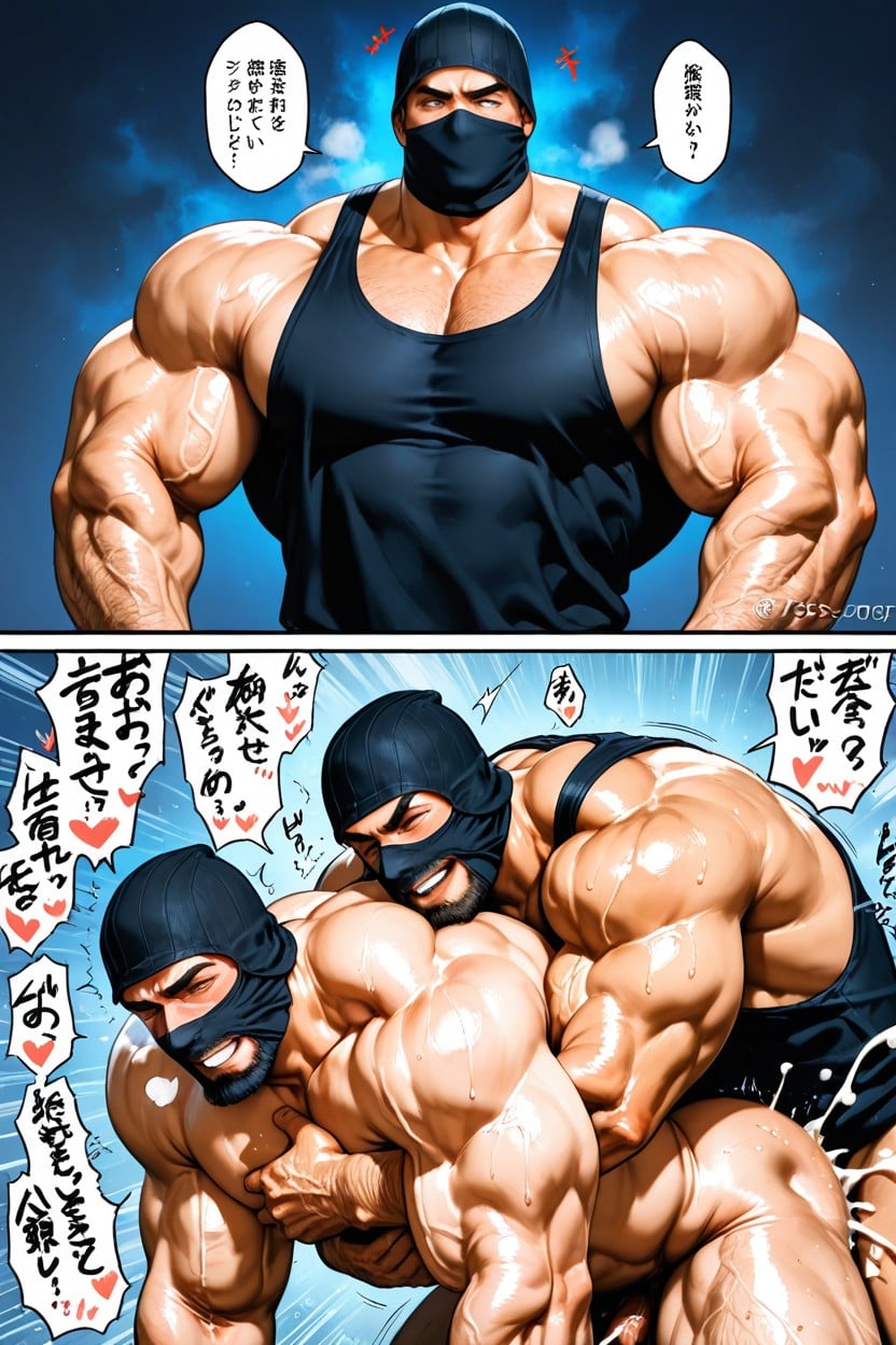 Hearts, Muscular, Hyper Realistic KI Schwulenporno