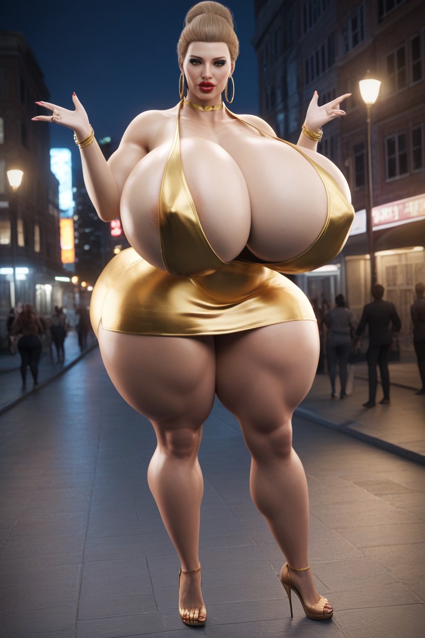 Body, Giant Ass, Huge Thighs AI Porn