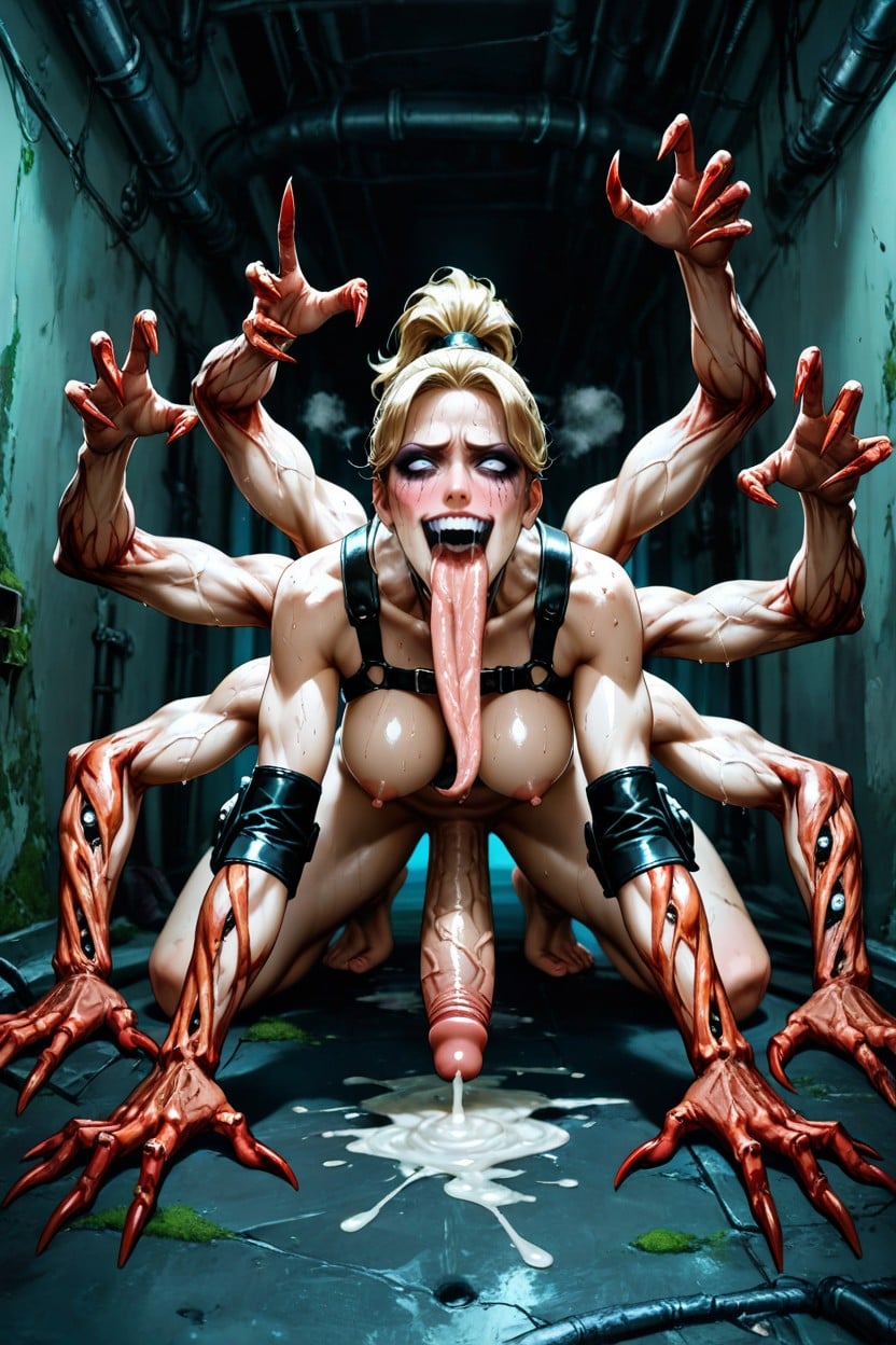 Sewer, Sweating, Claire Reddfield From Resident Evil Hentai AI Porn