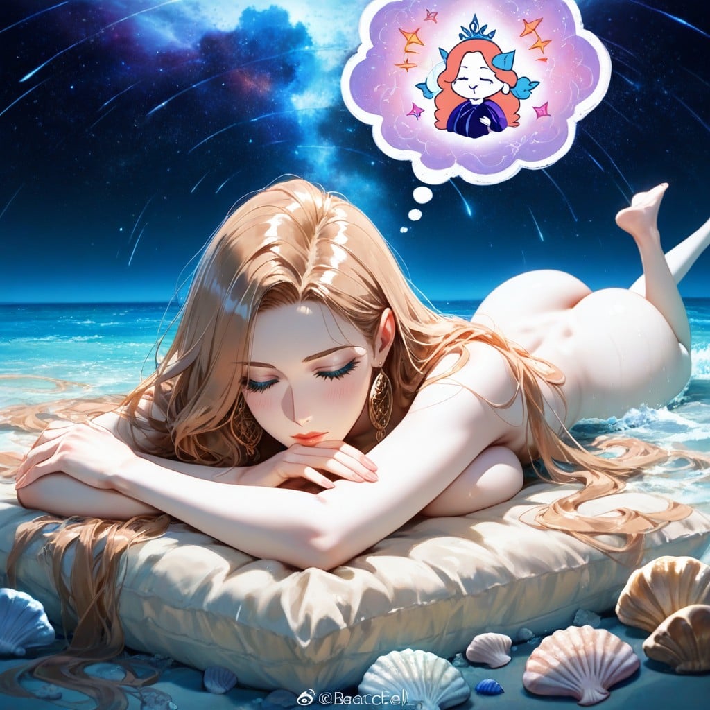 The Birth Of Venus Painting By Boticelli, Venus, Serene Expression AI Porn