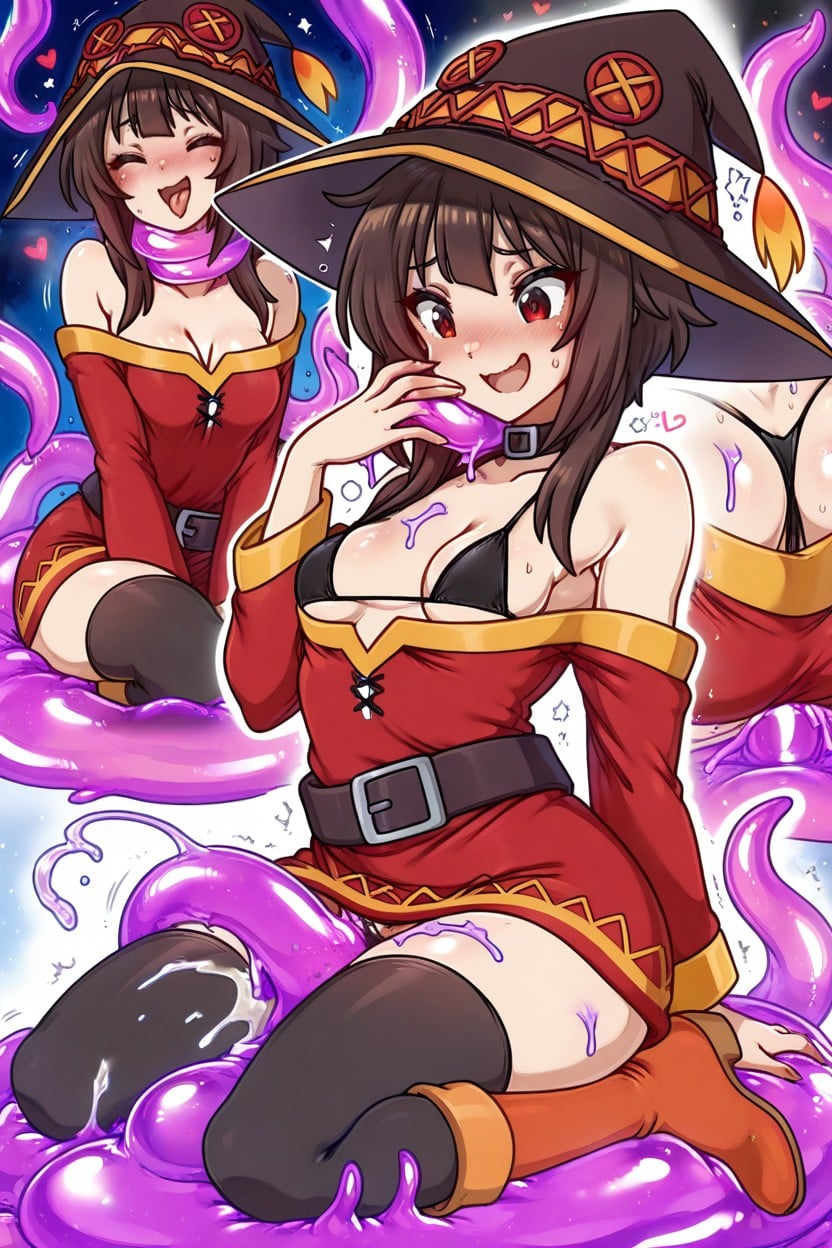 Megumin From Konosuba, Squirt, Skinny Hentai AI Porn