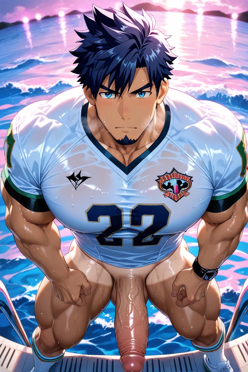 Beach, Pink Penis, Dynamic Angle 게이 AI 포르노