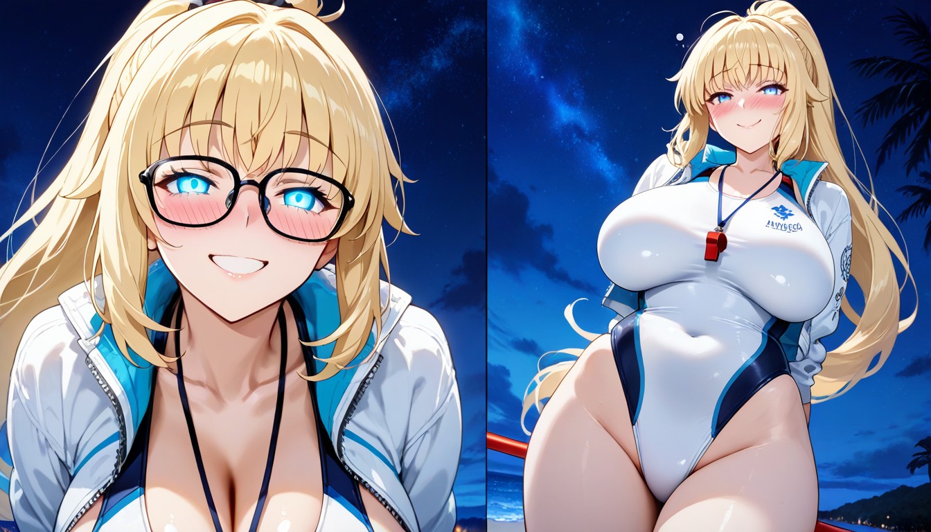 Wearing Glasses, Proud, A White Jacket Hentai AI Porn