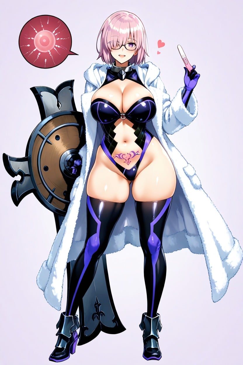 Purple Opera Gloves, Perfect Large Breast, Mash Kyrielight From Fate/grand Order Hentai AI Porn