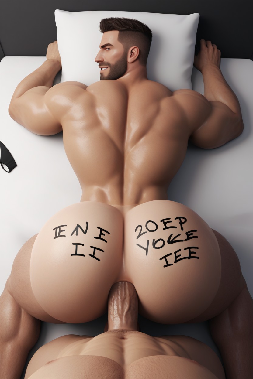 Manly Bottom, Waist, Musclé Porno IA Gay