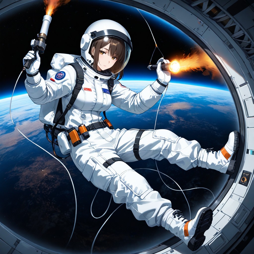 Space Insignia On Suit, Waist Shot, Front View Hentai AI Porn