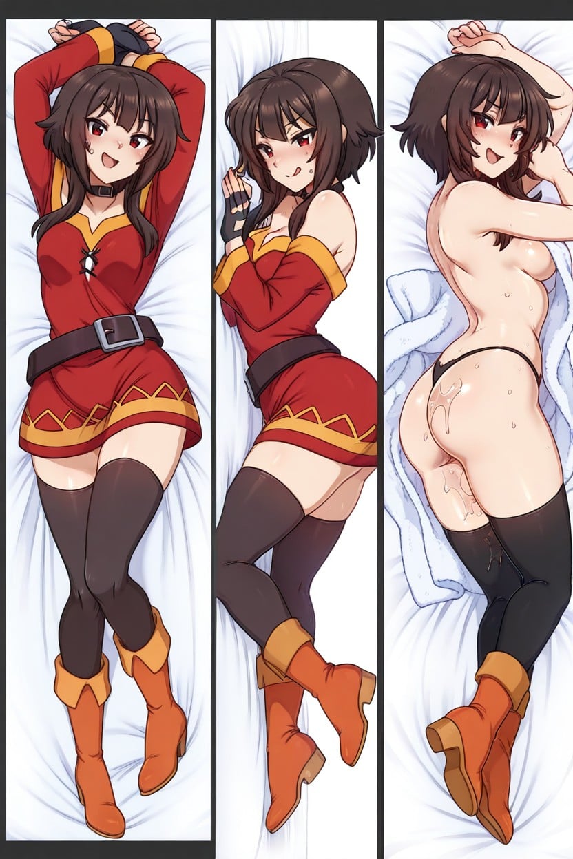 Orange Boots, Kind Dace, Water Drops On Her Body Hentai AI Porn