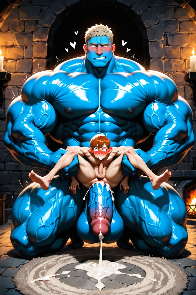 Duo, Broad Shoulders, Huge Balls Porno IA Gay