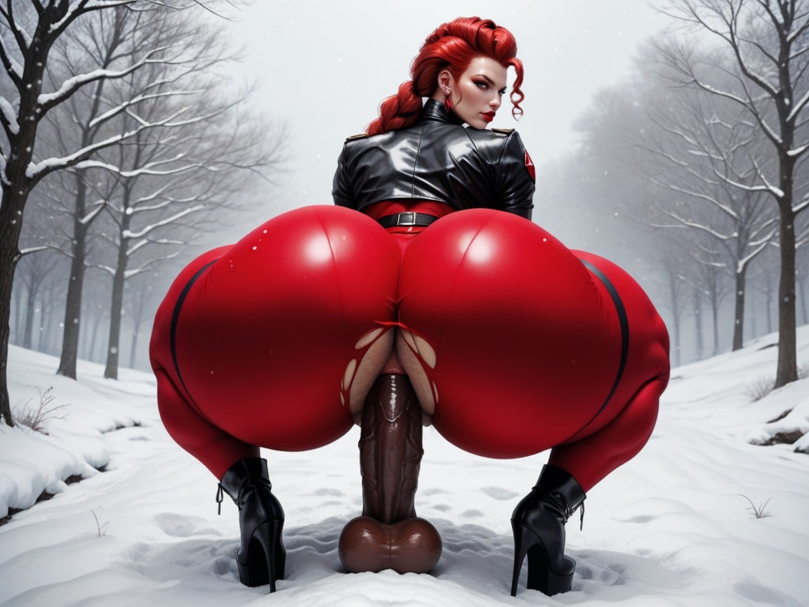 Oversized Super Hyper Ass, Mega Ass, Sexy Wide Hips AI Porn
