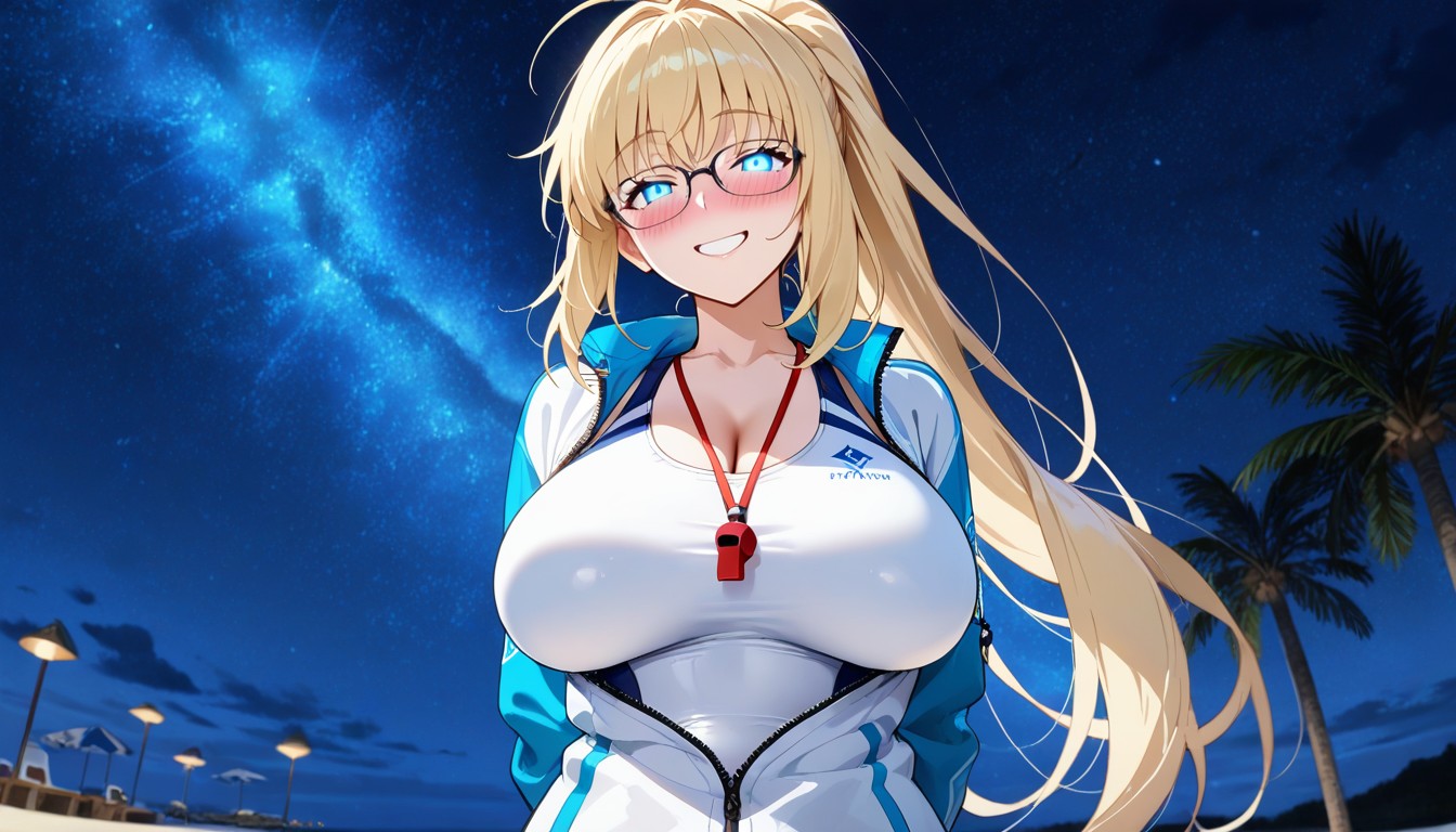 The Jacket Is Worn Loosely, Bust Shot, Mischievous (smiling While Blushing) Hentai AI Porn