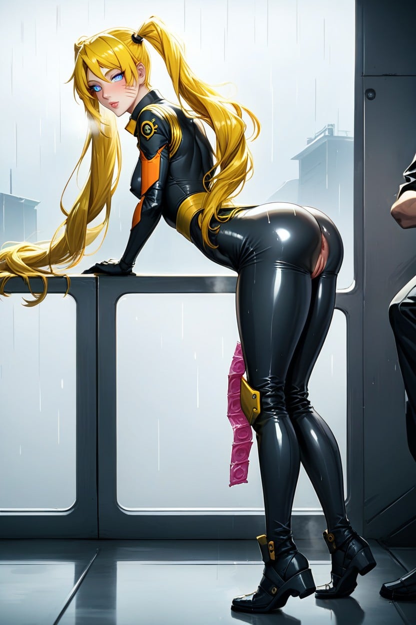 Side View, Looking At Viewer, Snatched Waist AI Porn