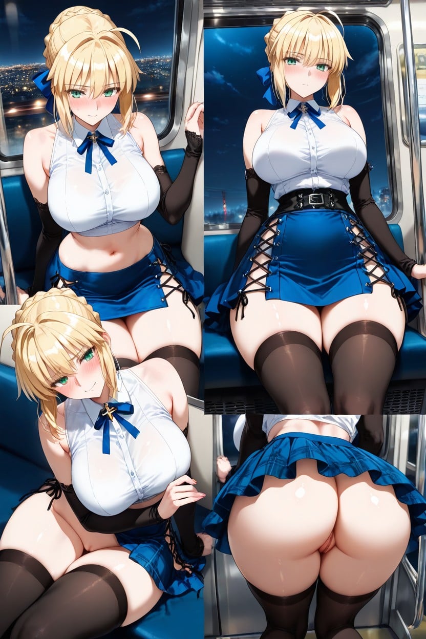 Artoria Pendragon From Fate, Voluptuous, Bubble Butt Hentai AI Porn