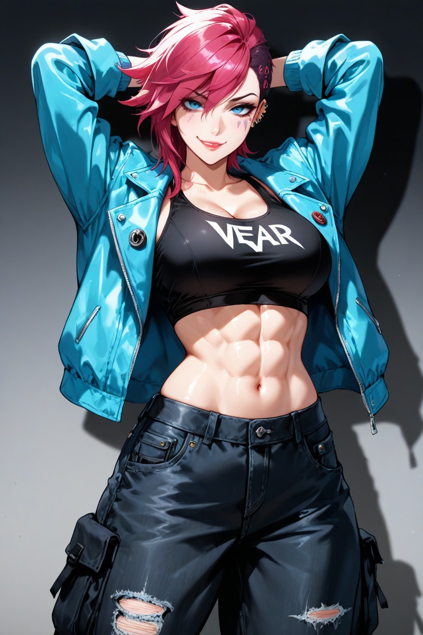 Scrawny Hips, Smug Expression, Perfect Body Hentai AI Porn