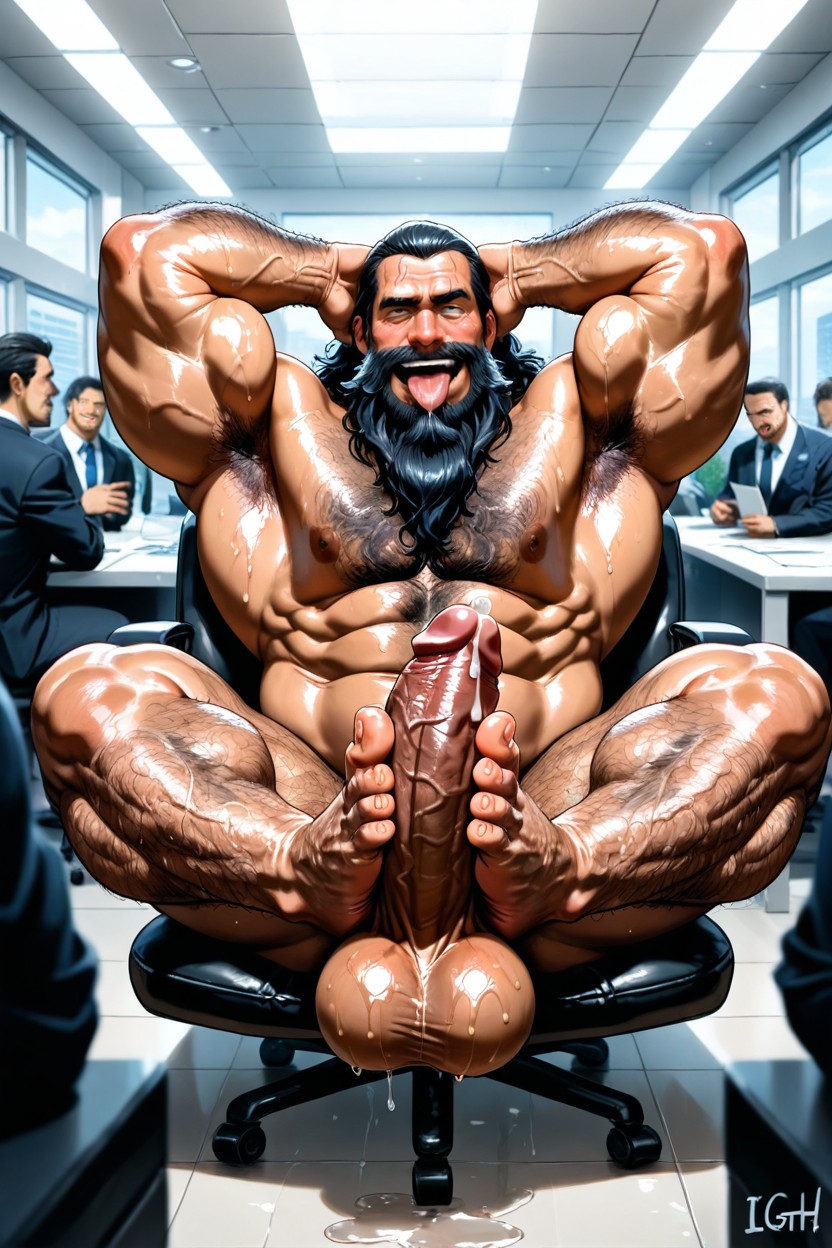 Drooling, Sweaty, Huge Calves Porno IA Gay