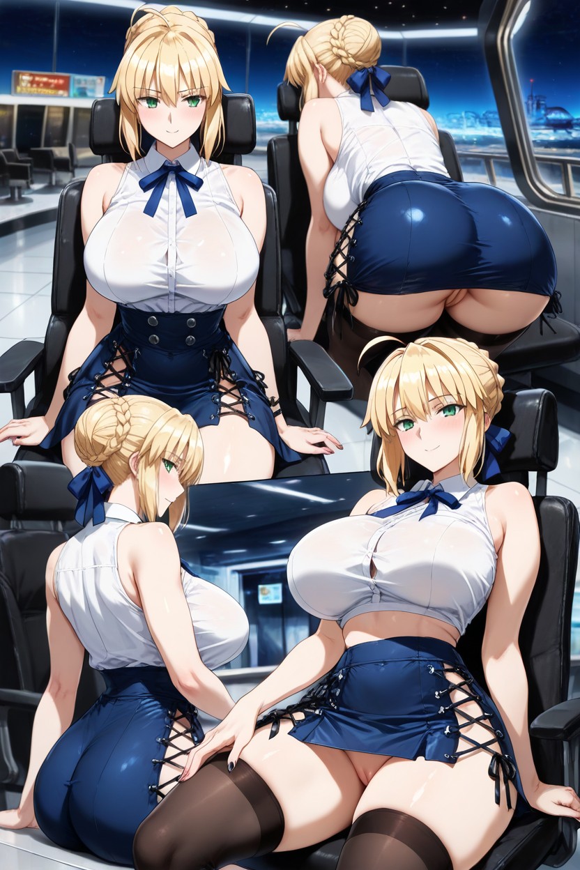 No Underwear, Extremely Snatched Waist, Sexy Hentai AI Porn