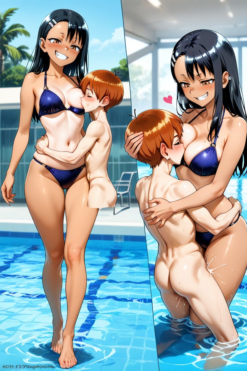 Cinematic, Comic Style Paneling, Looking Down At Him Hentai AI Porn