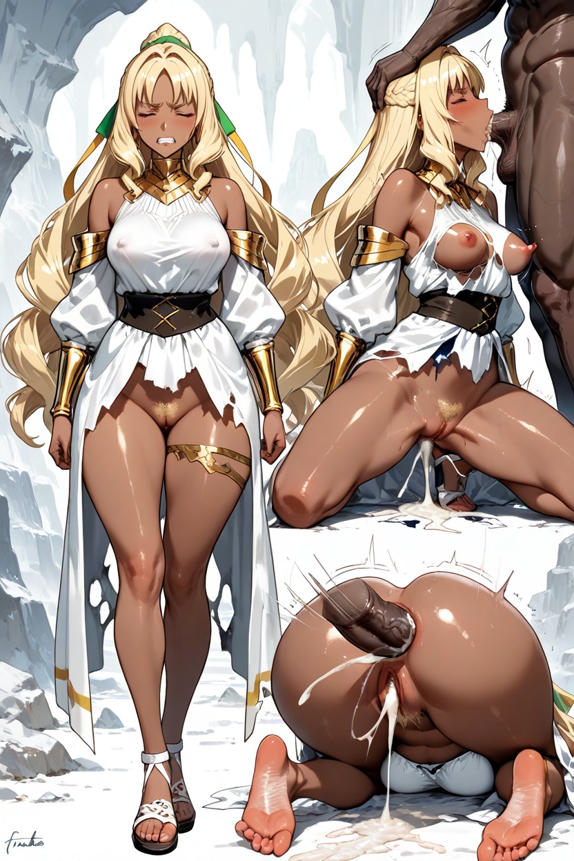 Rocky Underground Cavern Background, Insanely Dynamic Positions, Sandals Hentai AI Porn