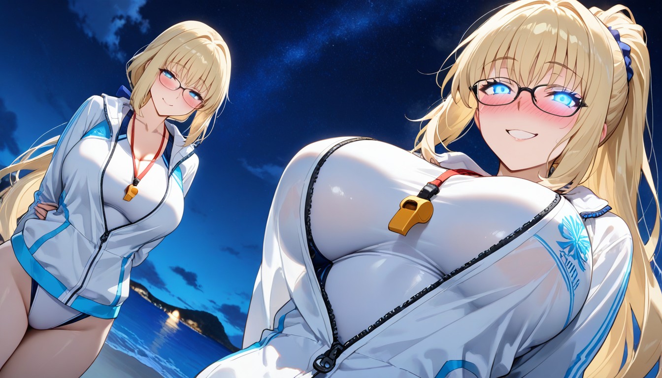 Musk, Playful, She Has On A White Light Jacket/windbreaker Hentai AI Porn