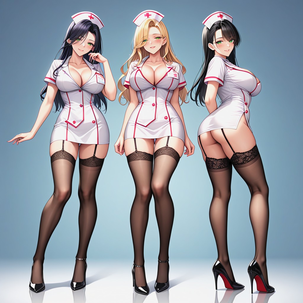 Defloration, Standing, High Heels Hentai AI Porn