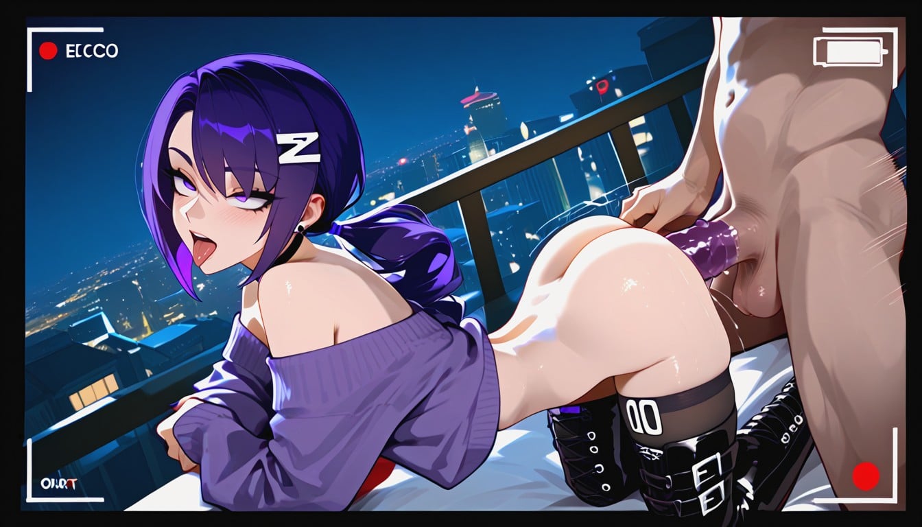 Bobcut, Massive Dildo In Ass, Zone-tan Hentai AI Porn