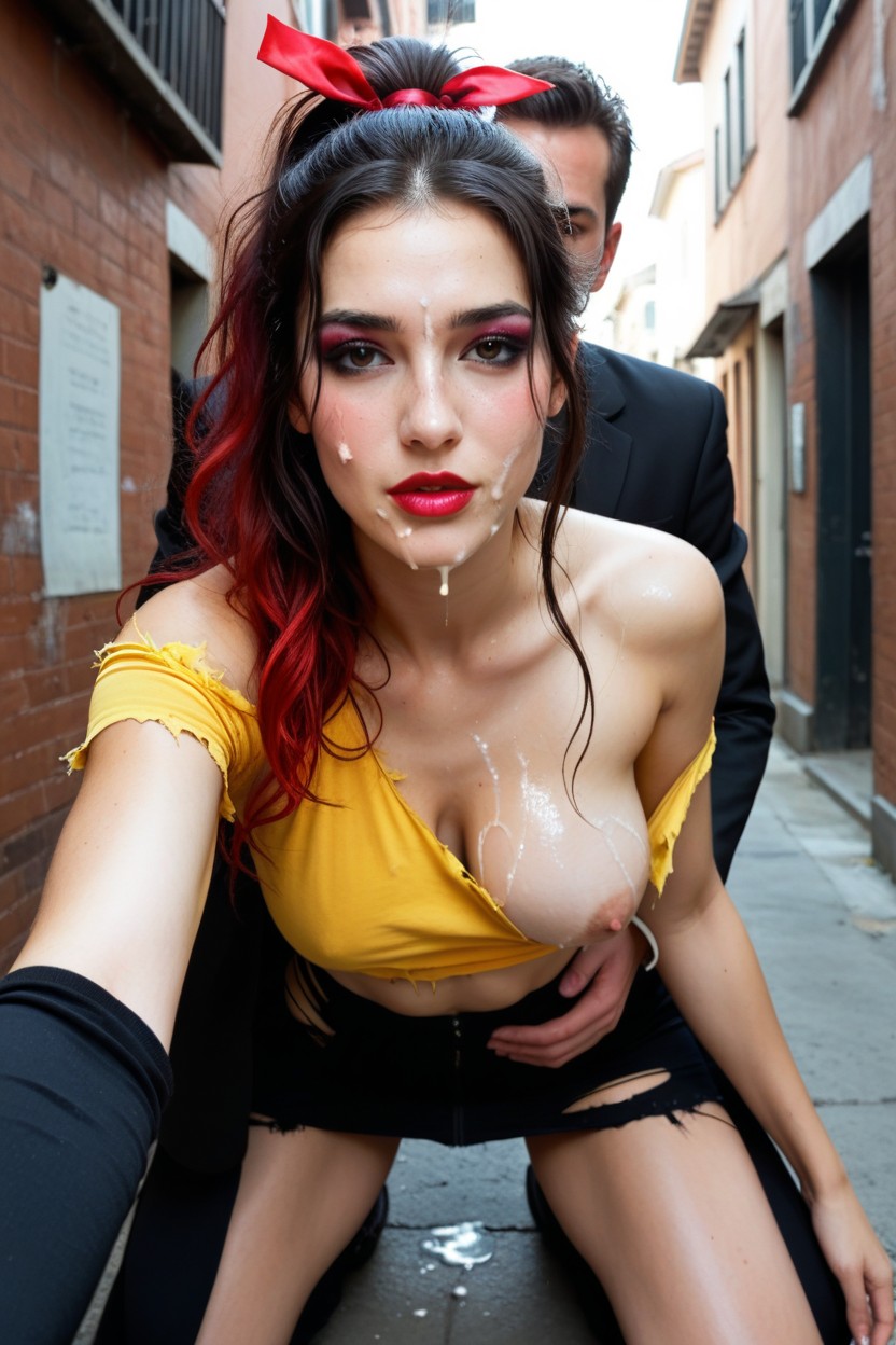 Waist Shot, One Breast Is Exposed, Doggy Style AI Porn
