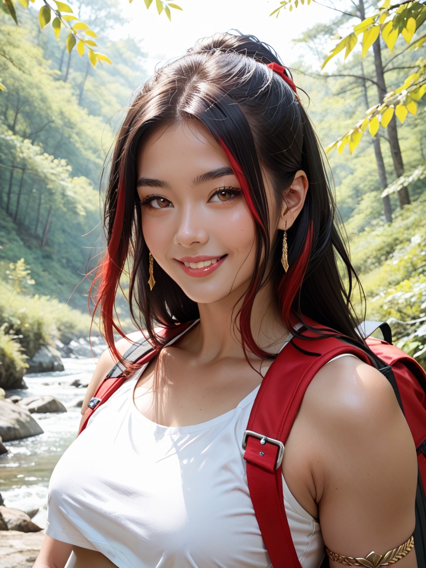 Hyper Detailed Face, Hourglass, Shows Boobs Hentai AI Porn