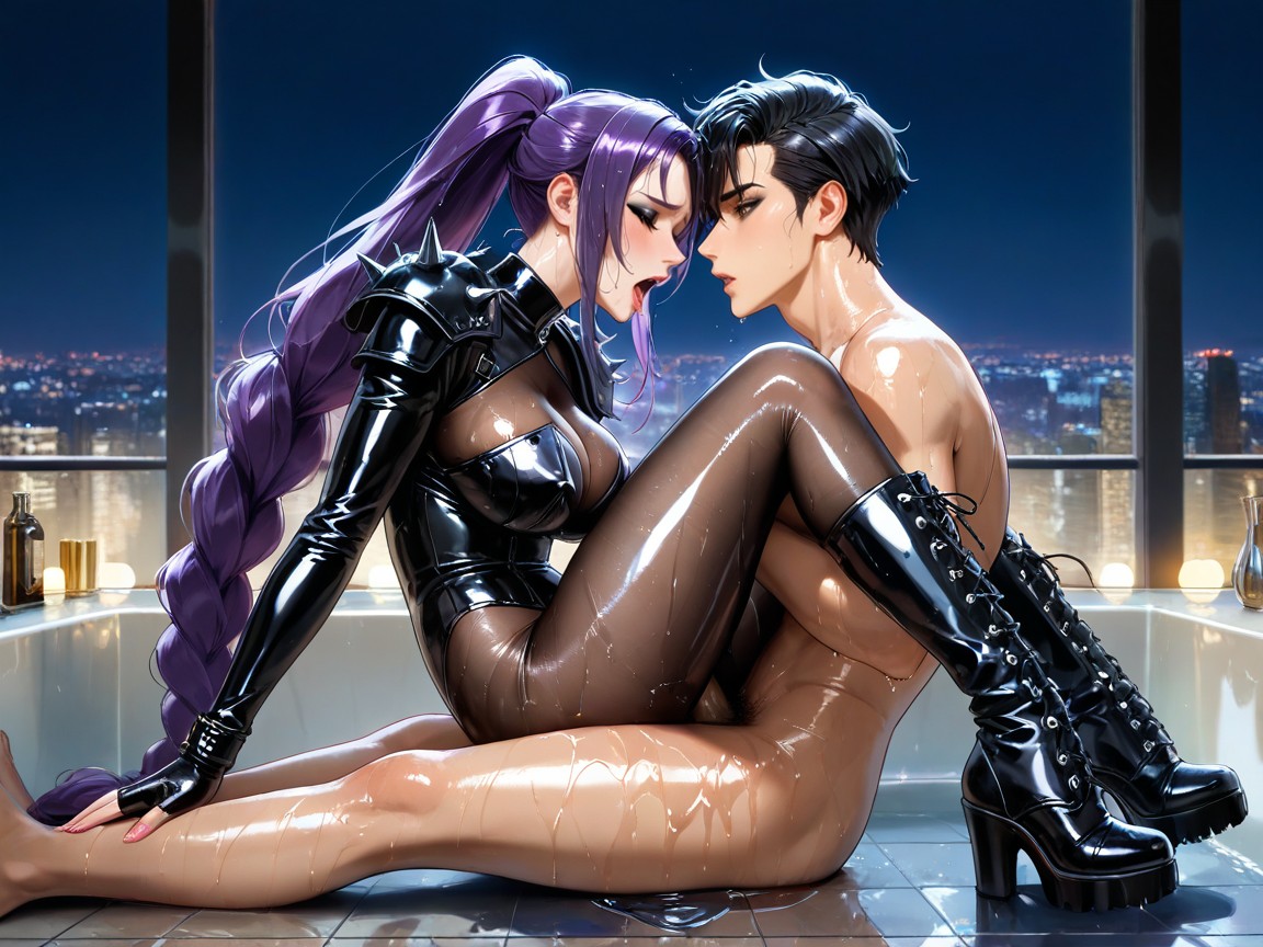 Sharp Intricate Shoulder Pads, Visible Nipples, High Resolution Hentai AI Porn
