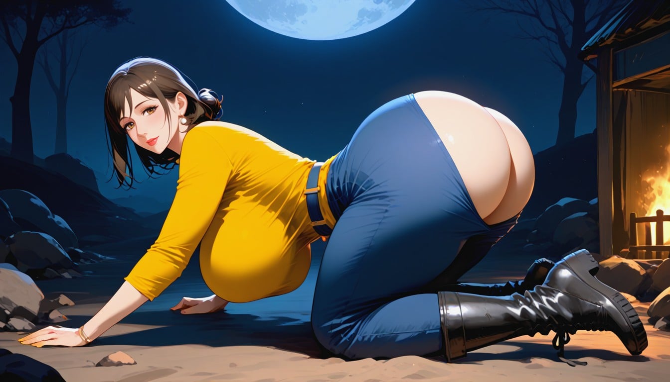 Massive Breasts, Hourglass, Inko Midoriya MILF AI Porn