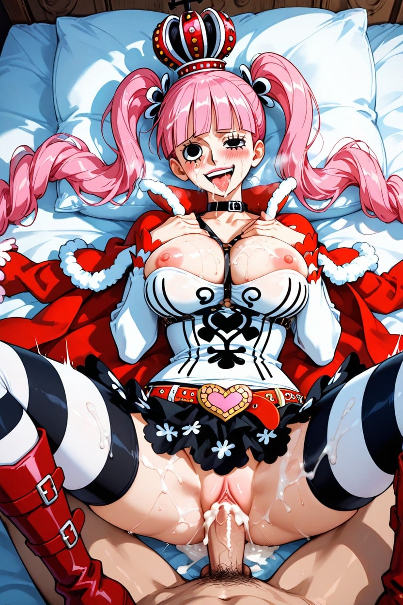 Sweaty, Striped Red And White Stockings, Pov Missionary Hentai AI Porn