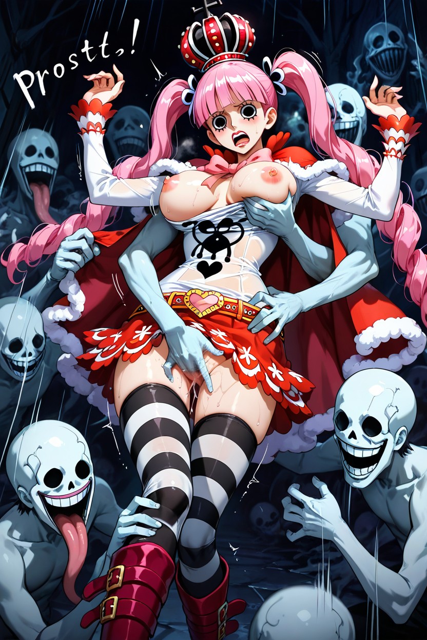 Nipples Pinched, Goth, Perona From One Piece Hentai AI Porn