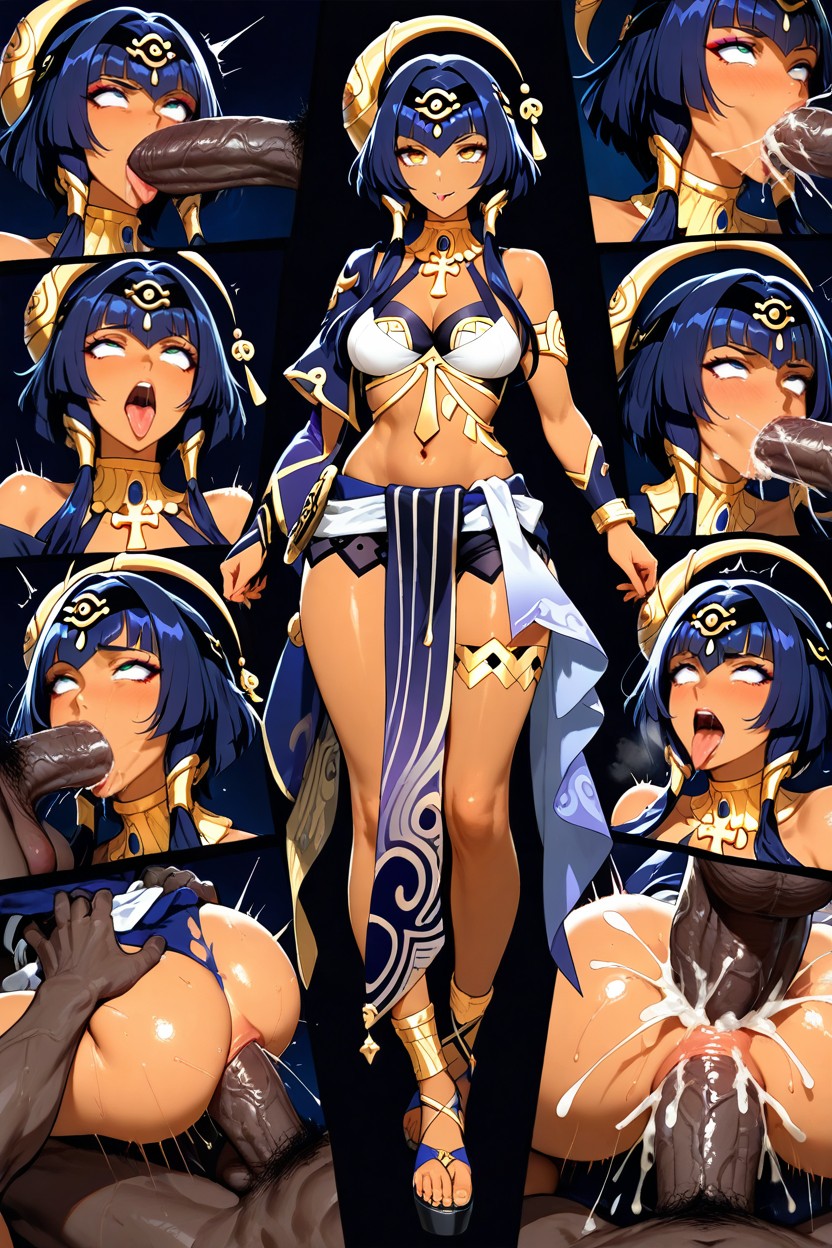 Gushing Cum, Smooth Detailled Feet, She Have Dark Skin Hentai AI Porn