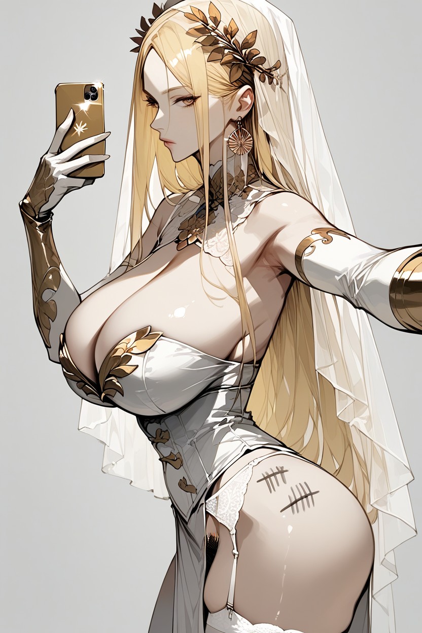 Front View, Squirting, Armor Gloves Hentai AI Porn