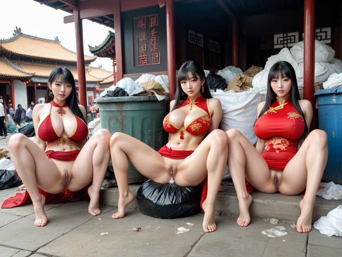 Looking At Viewer, Larger Headd, Excessively Disgusting Ancient Chinese Breeding Ritual AI Porn