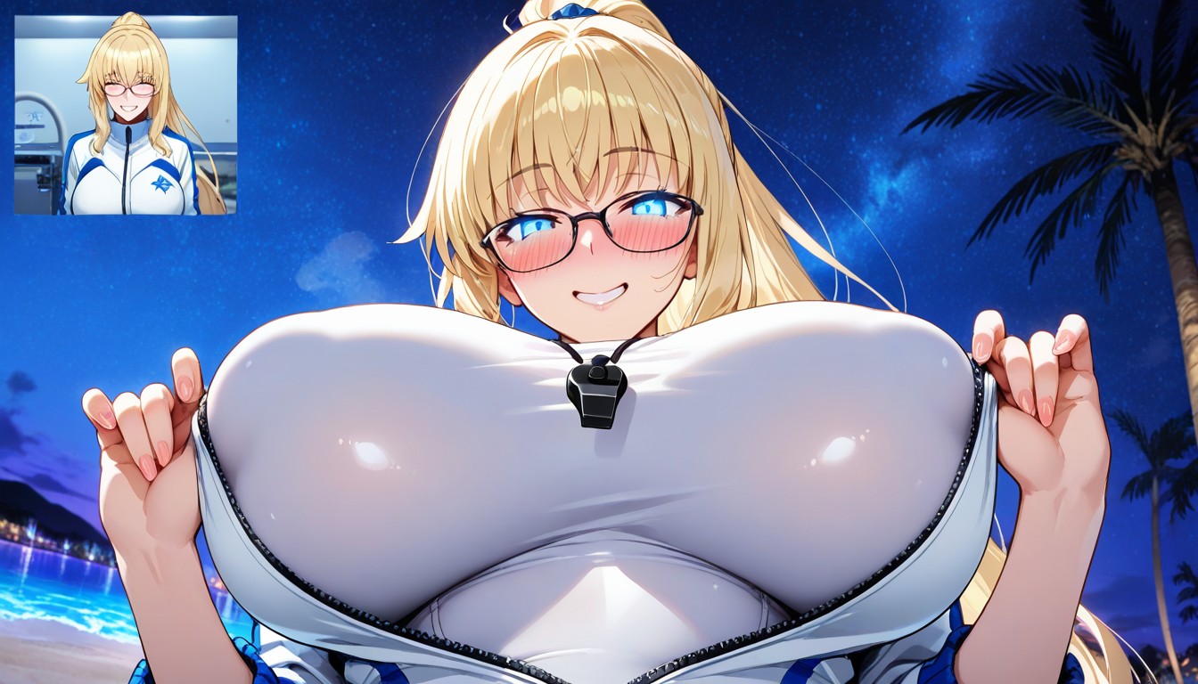 Close Up, Front View, Wearing Glasses Hentai AI Porn