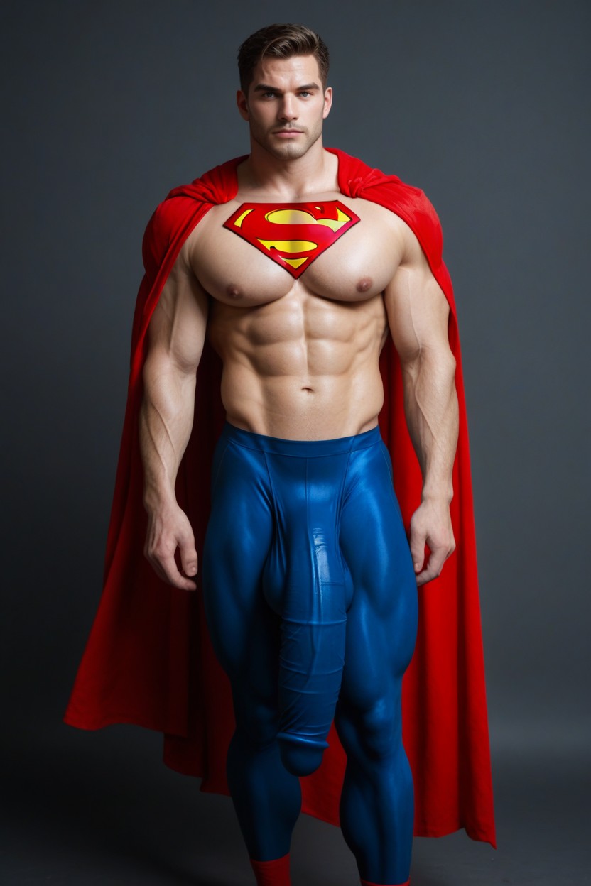 Tight Clothing Covering Gigantic Colossal Bulge Hanging To His Ankles, Gigantisch, 25+ KI Schwulenporno