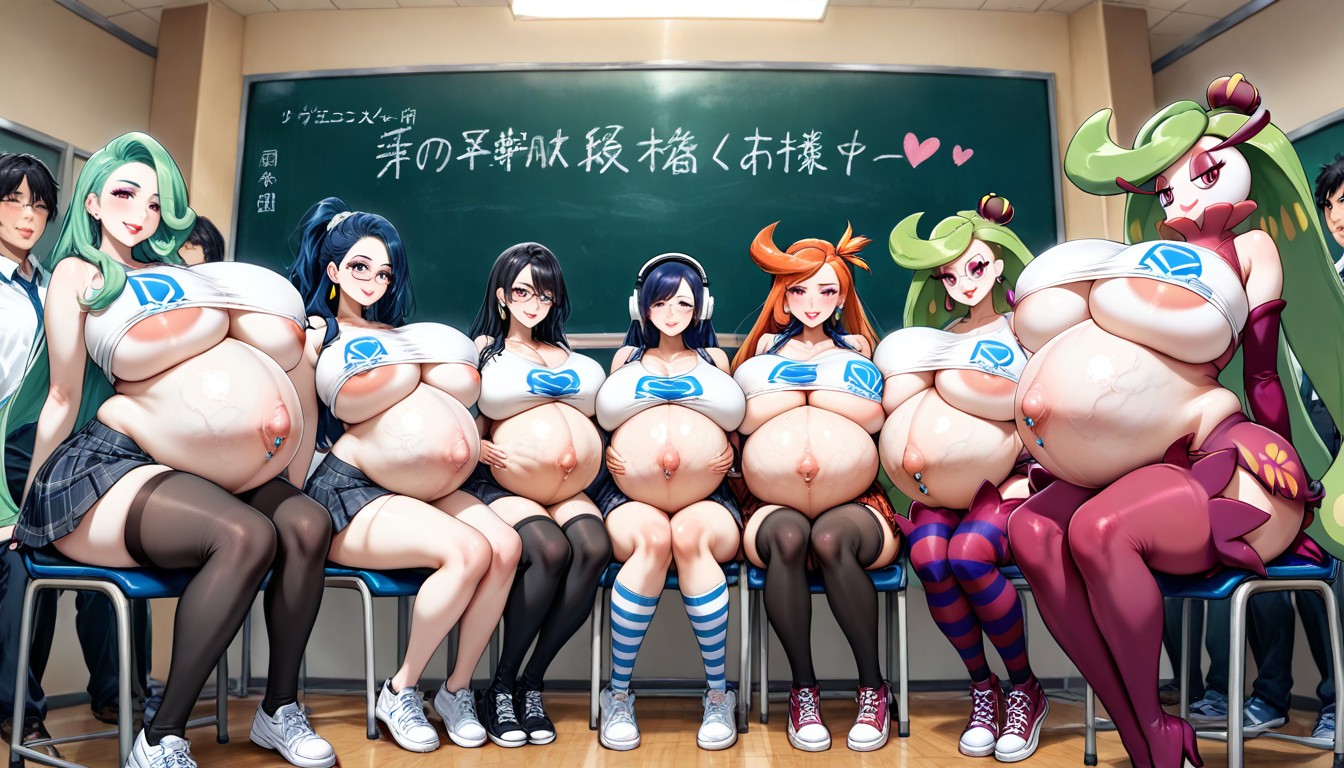 Headphones, Sitting On Chair, Beautiful Face Hentai AI Porn