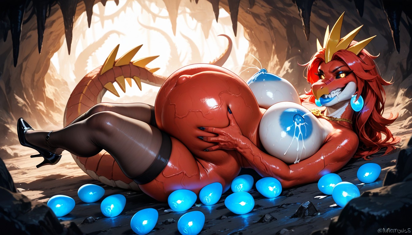 Egg Bulge, Popped Navel, Lizard Hentai AI Porn